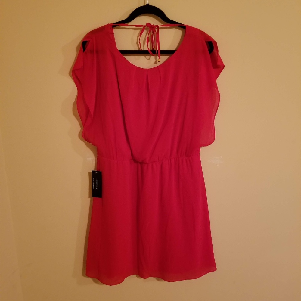 The Limited Red Flutter Sleeve Dress